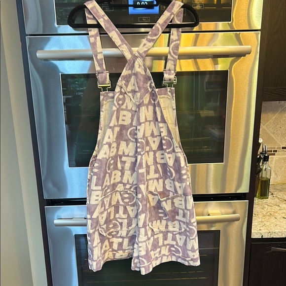 NWT POL Purple and White Text Print Jumpsuit - Picture 8 of 10